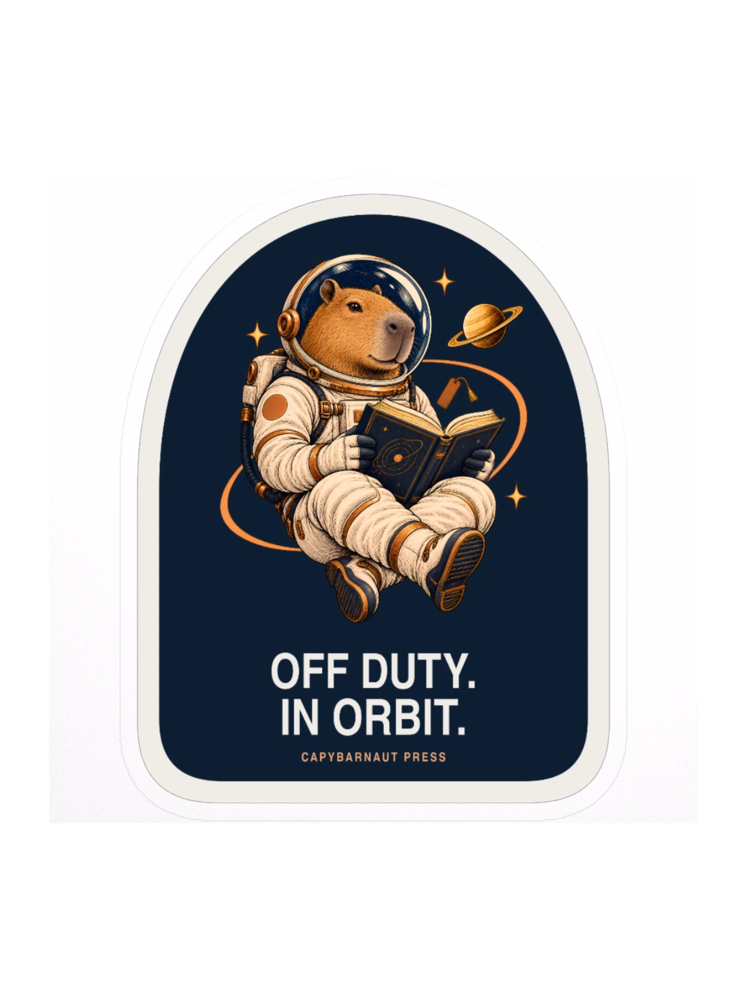 Supplier product view of the white Orbital Reader Sticker